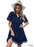 Aurora Boho Mini Dress Blue